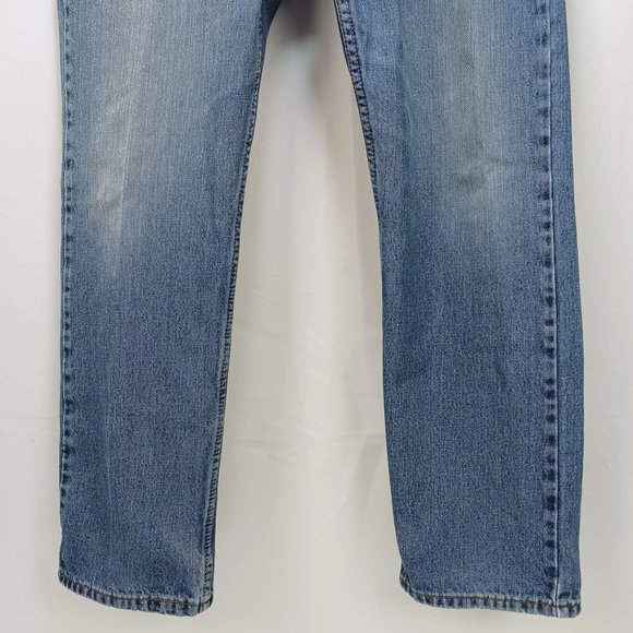 LEVI'S 505 CLASSIC FIT STRAIGHT LEG BLUE JEANS 34X30 (ACT 33X29) - Picture 5 of 15